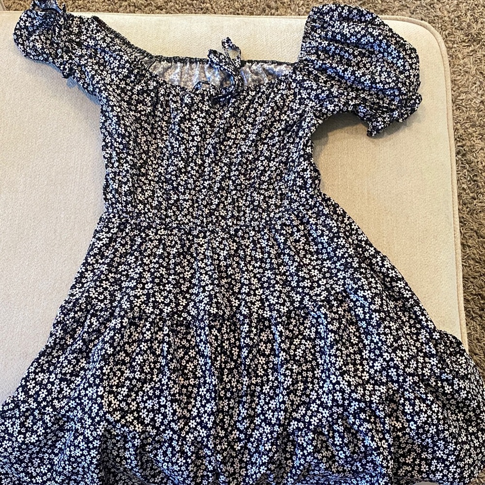 Black dress with flowers